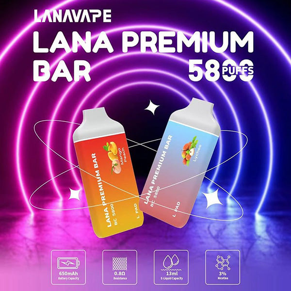 Lana Premium Bar 5800 Singapore – Up to 5,800 Puffs Rechargeable Device